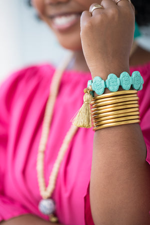 The Fulton Tassel Bracelet in Turquoise