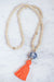 The Chalmers Tassel Necklace in Orange