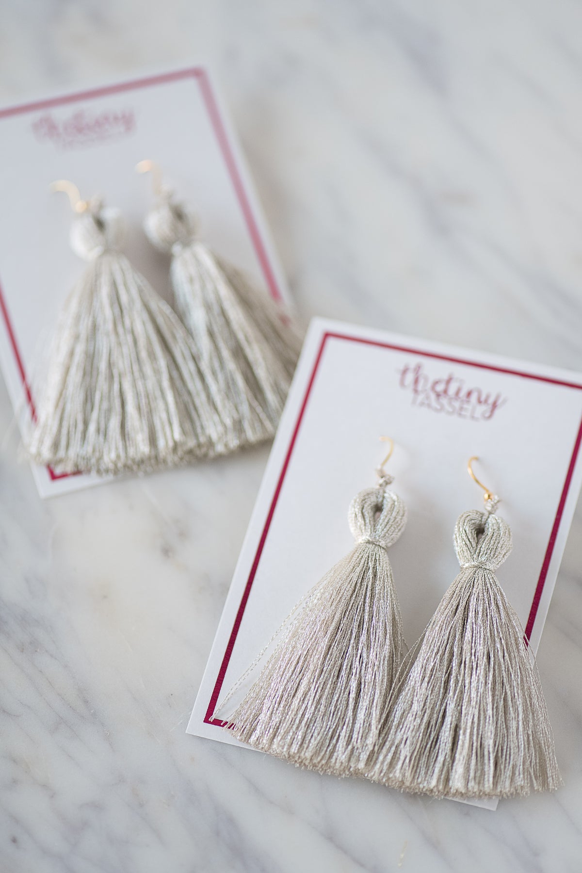 The St. Margaret Tassel Earring in Silver - TheTinyTassel