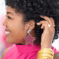 The Fremont Earring in Orange and Purple - TheTinyTassel