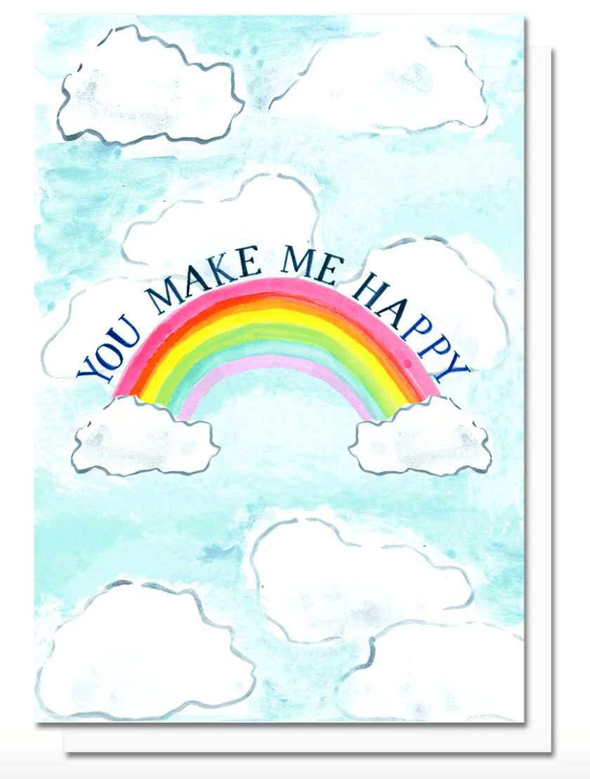 The You Make Me Happy Rainbow Card by Evelyn Henson - TheTinyTassel