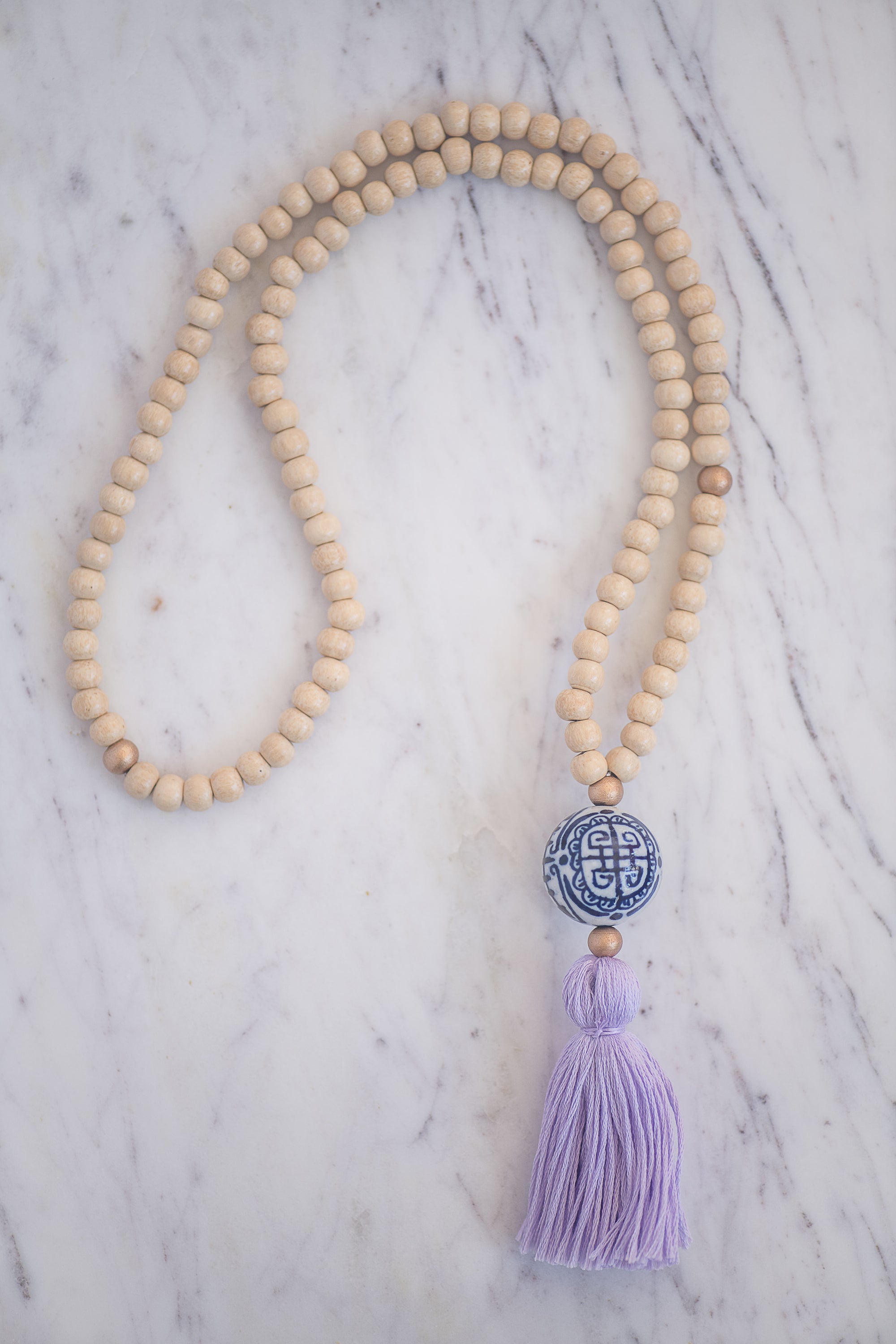 The Chalmers Tassel Necklace in Light Purple