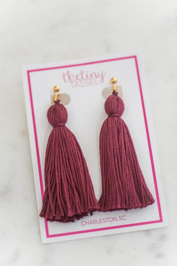 The Ashe Clip-On Tassel Earring - TheTinyTassel