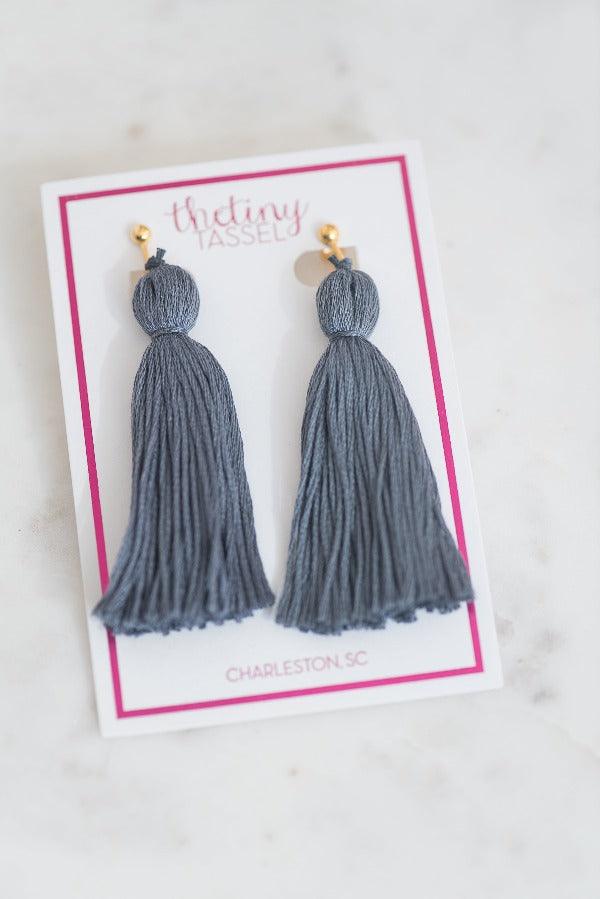 The Atlantic Clip-On Tassel Earring - TheTinyTassel