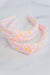 The Tiny Tassel Daisy Headband in Pink