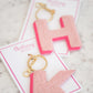 The Elsey Keychain in Light Pink & Hot Pink - TheTinyTassel