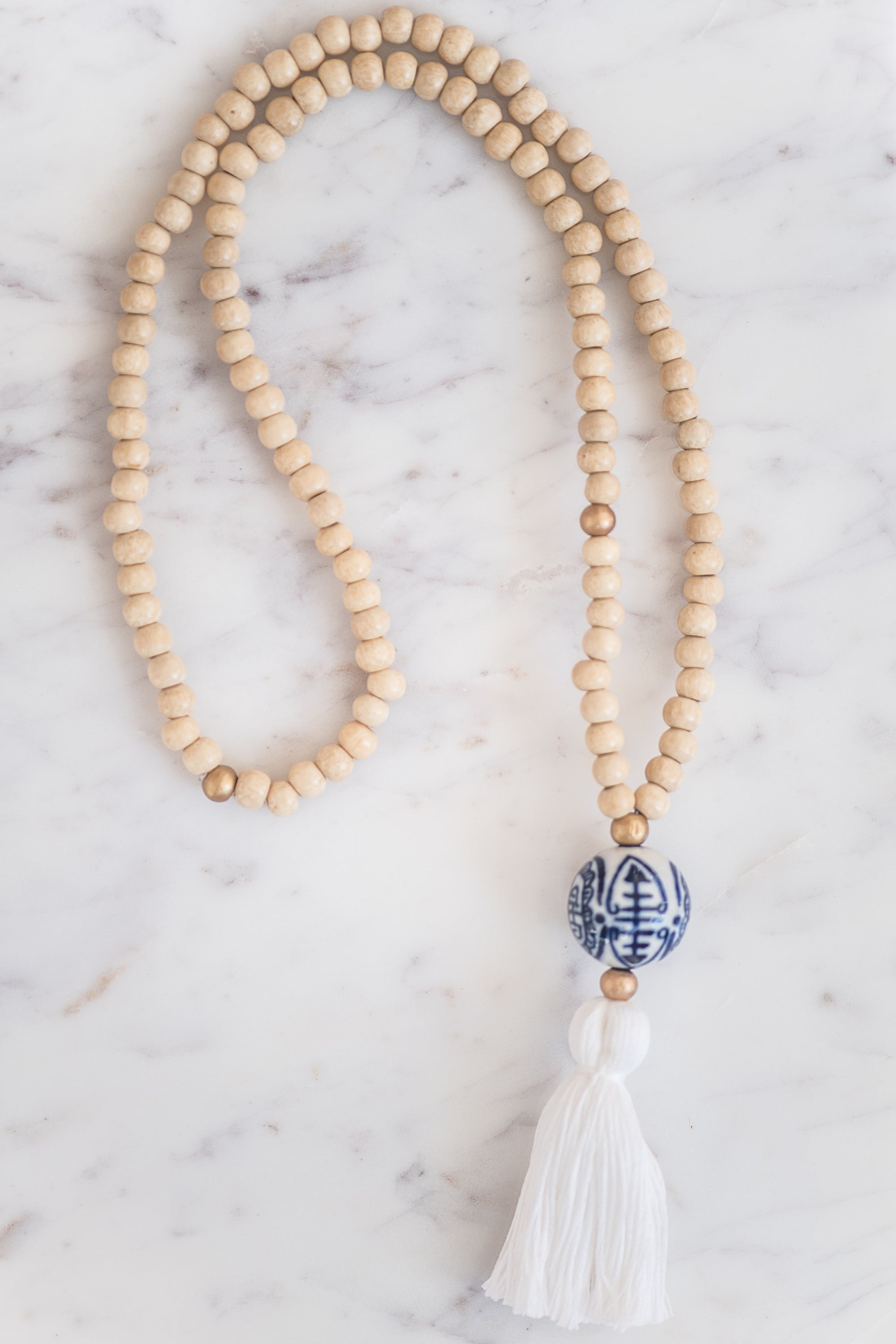 The Chalmers Tassel Necklace in White