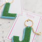 The Elsey Keychain in Green and Blue - TheTinyTassel